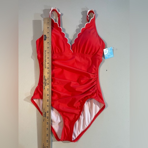 NWT 2 Draper Small James Red and Navy Gingham One-Piece Swimsuit Set - Picture 8 of 13